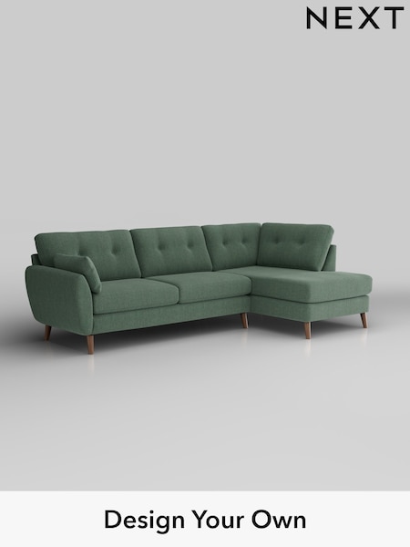 Chunky Texture/Mid Forest Green Wilson Buttoned Back (W42651) | £1,775