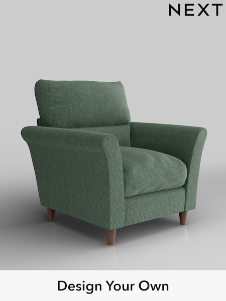Chunky Texture/Mid Forest Green Hartley Highback Relaxed Sit (W42653) | £875
