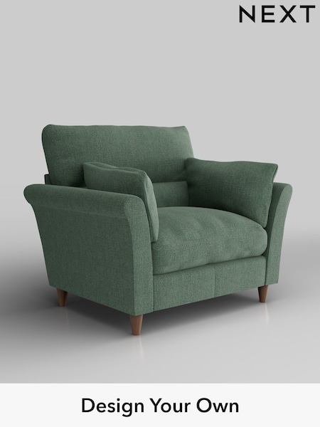 Chunky Texture/Mid Forest Green Hartley Highback Relaxed Sit (W42653) | £975