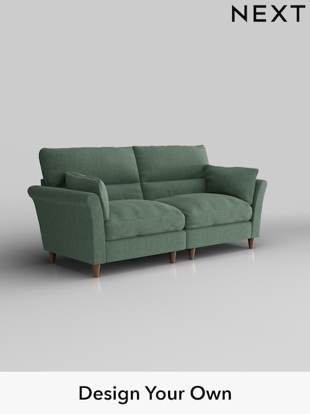 Chunky Texture/Mid Forest Green Hartley Highback Relaxed Sit (W42653) | £1,425