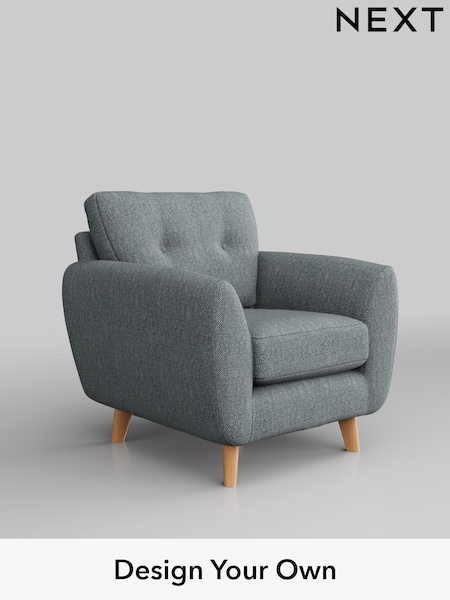 Chunky Weave/Mid Blue Wilson Buttoned Back (W42677) | £599