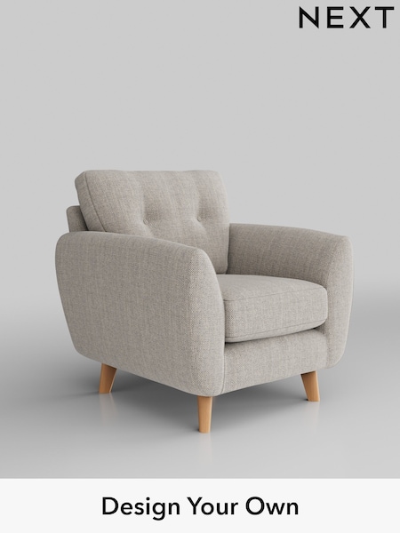 Chunky Weave/Dove Grey Wilson Buttoned Back (W42688) | £599