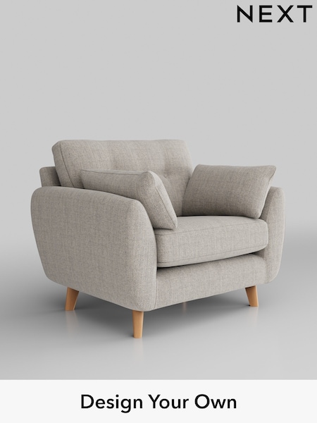 Chunky Weave/Dove Grey Wilson Buttoned Back (W42688) | £699