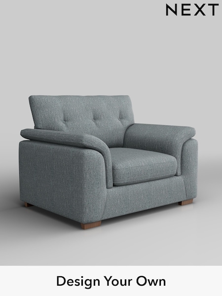 Chunky Weave/Mid Blue Hayden Buttoned Back (W42699) | £850