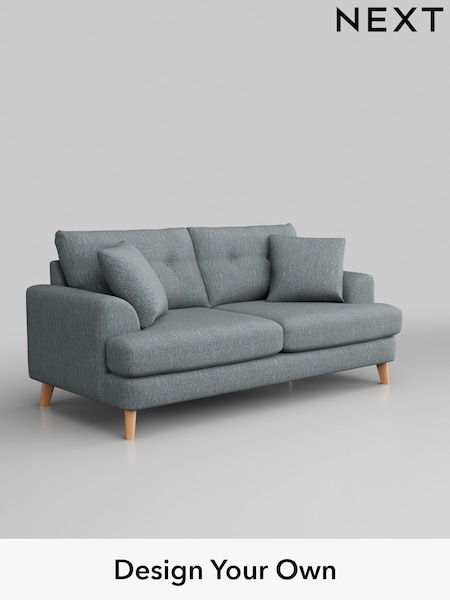 Chunky Weave/Mid Blue Parker Buttoned Back (W42700) | £1,425