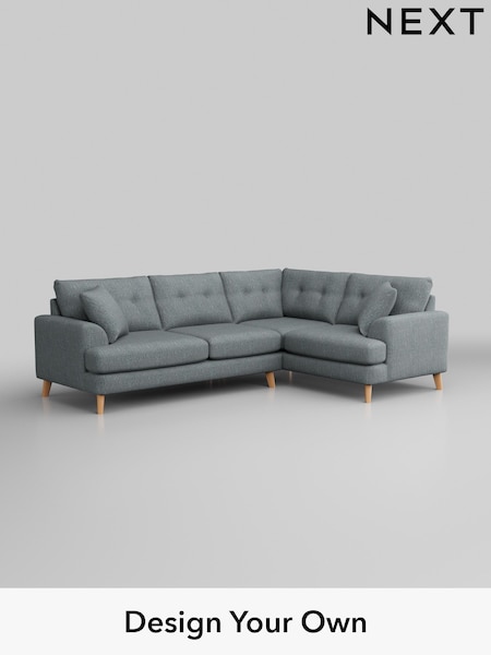 Chunky Weave/Mid Blue Parker Buttoned Back (W42700) | £2,375