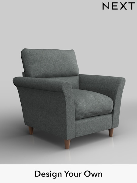 Chunky Weave/Mid Grey Hartley Highback Relaxed Sit (W42710) | £875