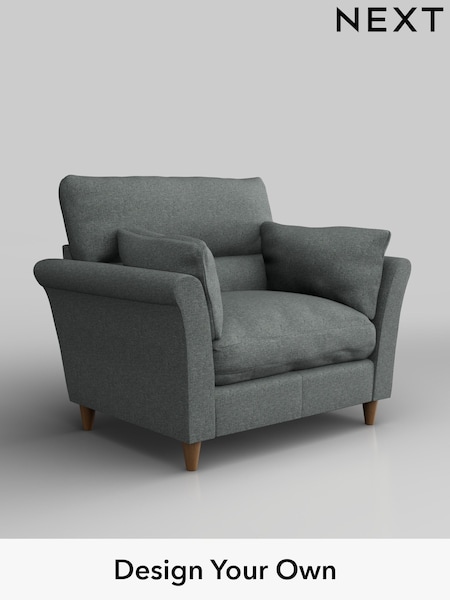 Chunky Weave/Mid Grey Hartley Highback Relaxed Sit (W42710) | £975