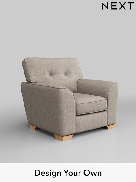 Chunky Weave/Mid Natural Stamford Buttoned Back (W42742) | £799