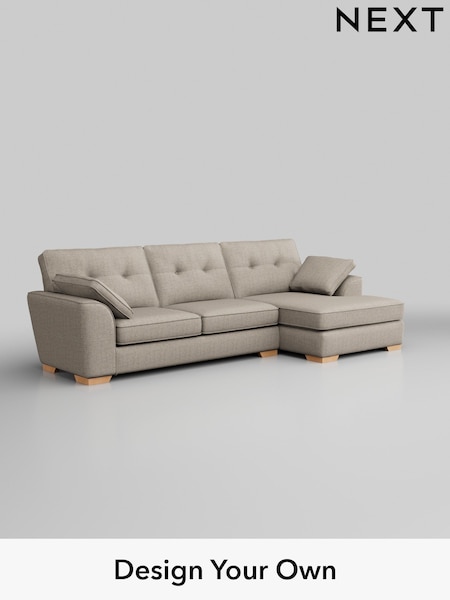 Chunky Weave/Mid Natural Stamford Buttoned Back (W42742) | £2,025