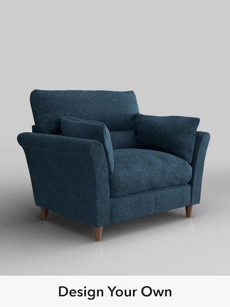 Cotswold Chenille/Dark Blue Hartley Highback Relaxed Sit (W42765) | £975
