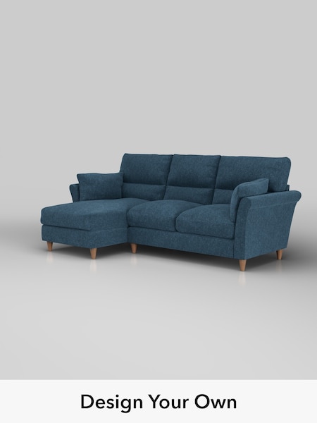 Cotswold Chenille/Dark Blue Hartley Highback Relaxed Sit (W42765) | £1,950