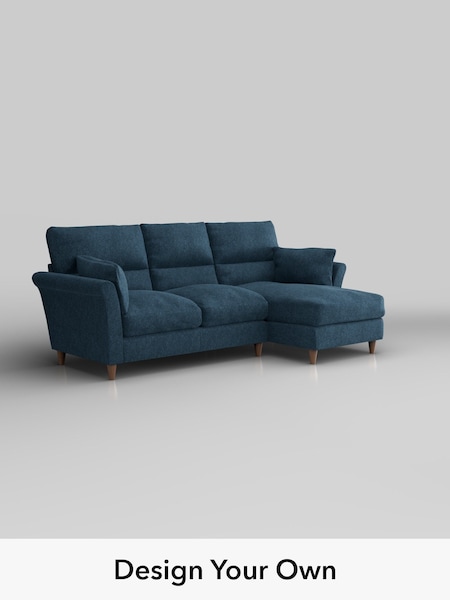 Cotswold Chenille/Dark Blue Hartley Highback Relaxed Sit (W42765) | £1,950