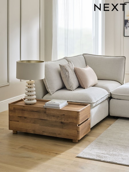 Bronx Dark Oak Effect Alba Crosby Modular Side Table (W42847) | £199