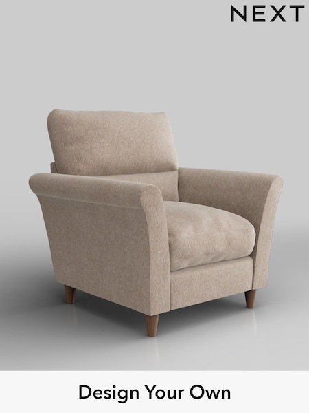 Cotswold Chenille/Light Natural Hartley Highback Relaxed Sit (W42909) | £875