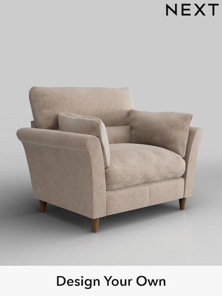 Cotswold Chenille/Light Natural Hartley Highback Relaxed Sit (W42909) | £975