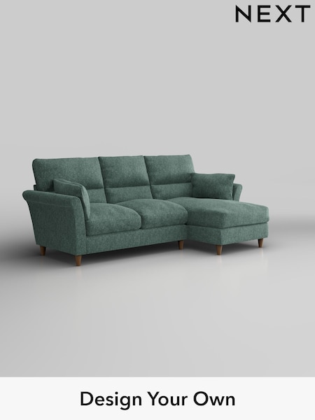 Cotswold Chenille/Mid Slate Teal Green Hartley Highback Relaxed Sit (W42918) | £1,950