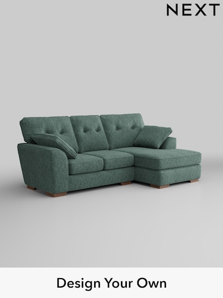 Cotswold Chenille/Mid Slate Teal Green Stamford Buttoned Back (W42922) | £1,775