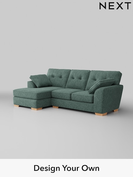 Cotswold Chenille/Mid Slate Teal Green Stamford Buttoned Back (W42922) | £1,875