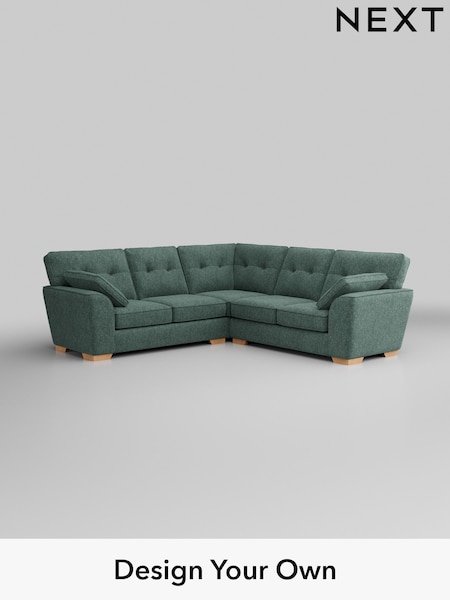 Cotswold Chenille/Mid Slate Teal Green Stamford Buttoned Back (W42922) | £2,425