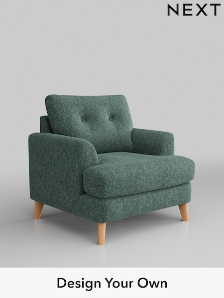 Cotswold Chenille/Mid Slate Teal Green Parker Buttoned Back (W42936) | £925