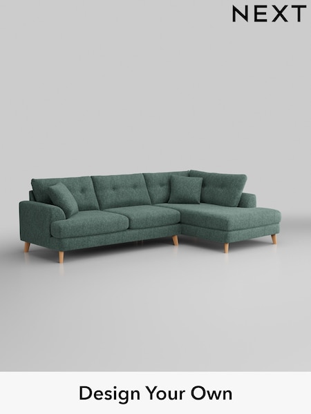 Cotswold Chenille/Mid Slate Teal Green Parker Buttoned Back (W42936) | £2,425