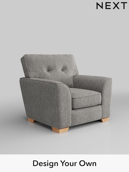 Cotswold Chenille/Silver Grey Stamford Buttoned Back (W42965) | £799