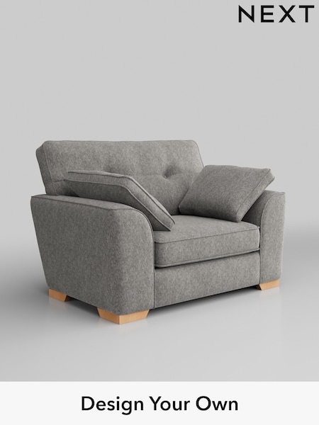 Cotswold Chenille/Silver Grey Stamford Buttoned Back (W42965) | £899