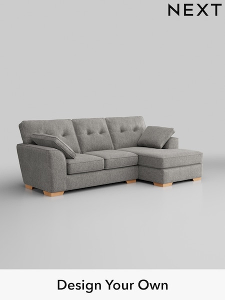 Cotswold Chenille/Silver Grey Stamford Buttoned Back (W42965) | £1,875