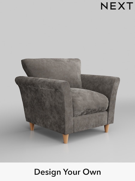Distressed Velour/French Grey Hartley Relaxed Sit (W42974) | £825