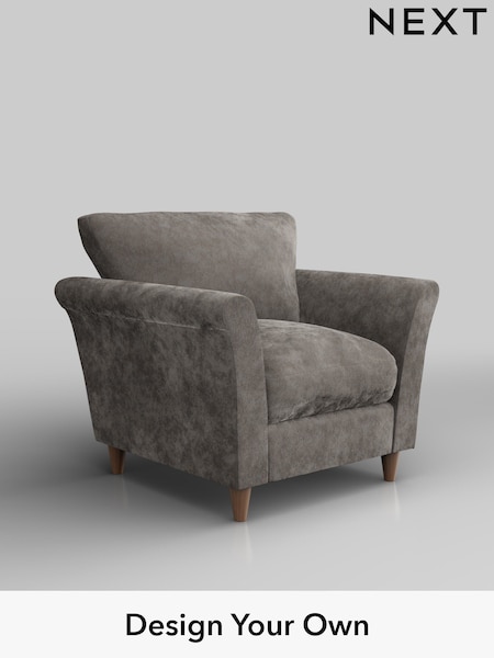 Distressed Velour/French Grey Hartley Relaxed Sit (W42974) | £825