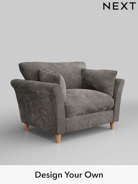 Distressed Velour/French Grey Hartley Relaxed Sit (W42974) | £925