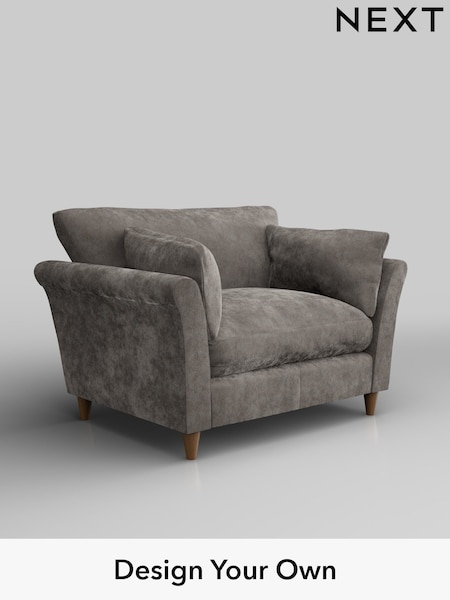Distressed Velour/French Grey Hartley Relaxed Sit (W42974) | £1,025