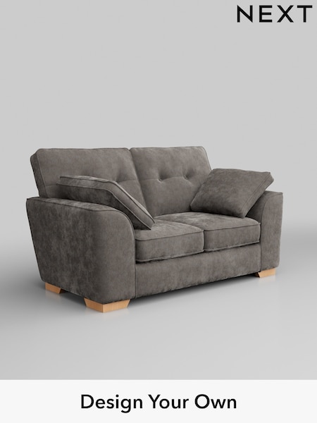 Distressed Velour/French Grey Stamford Buttoned Back (W42977) | £1,099