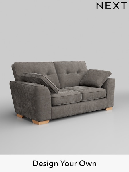 Distressed Velour/French Grey Stamford Buttoned Back (W42977) | £1,199
