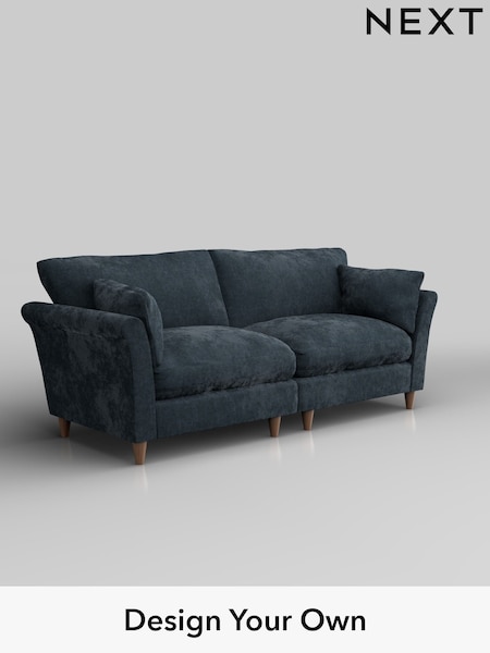 Distressed Velour/Midnight Blue Hartley Relaxed Sit (W42990) | £1,375
