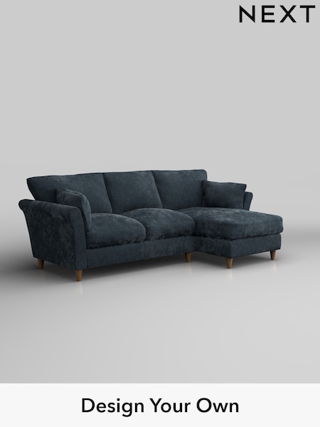 Distressed Velour/Midnight Blue Hartley Relaxed Sit (W42990) | £1,899