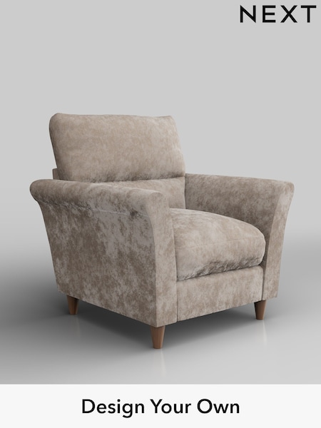 Distressed Velour/Mid Natural Hartley Highback Relaxed Sit (W42992) | £875