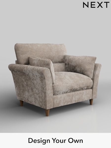 Distressed Velour/Mid Natural Hartley Highback Relaxed Sit (W42992) | £975