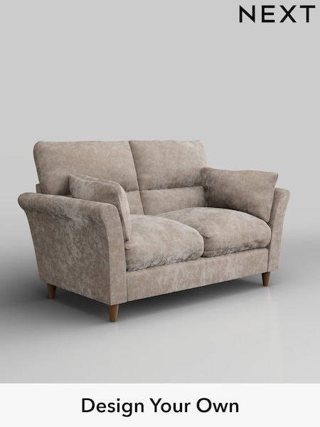 Distressed Velour/Mid Natural Hartley Highback Relaxed Sit (W42992) | £1,125
