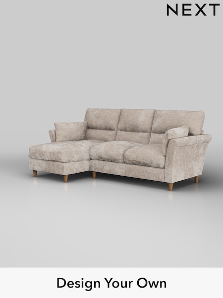 Distressed Velour/Mid Natural Hartley Highback Relaxed Sit (W42992) | £1,950