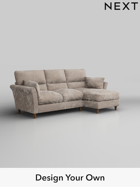 Distressed Velour/Mid Natural Hartley Highback Relaxed Sit (W42992) | £1,950