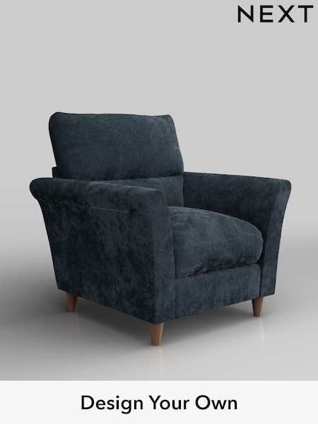 Distressed Velour/Midnight Blue Hartley Highback Relaxed Sit (W42994) | £875