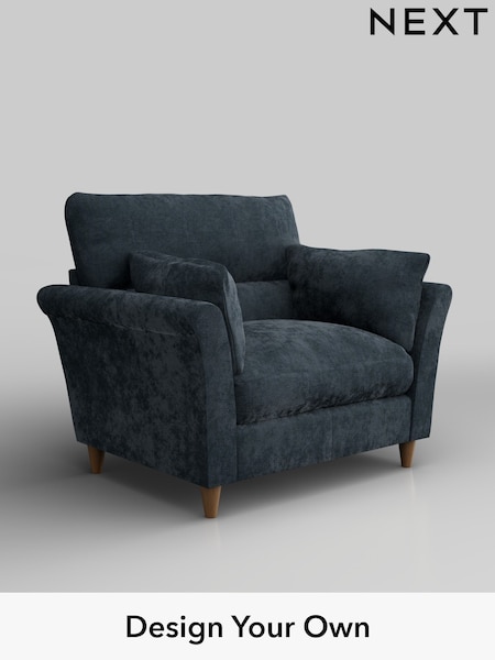 Distressed Velour/Midnight Blue Hartley Highback Relaxed Sit (W42994) | £975