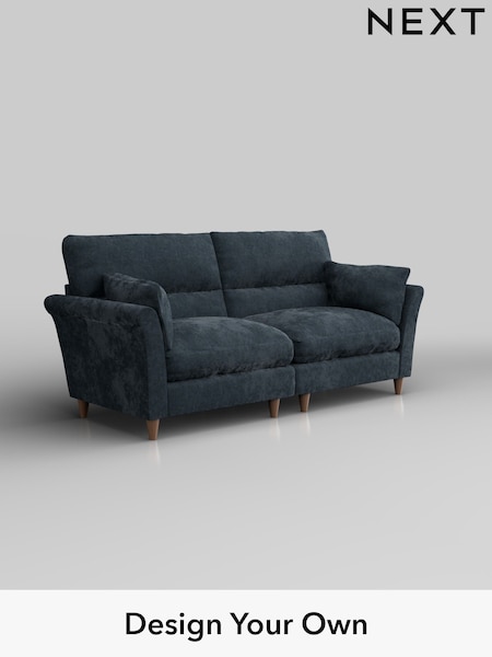 Distressed Velour/Midnight Blue Hartley Highback Relaxed Sit (W42994) | £1,425