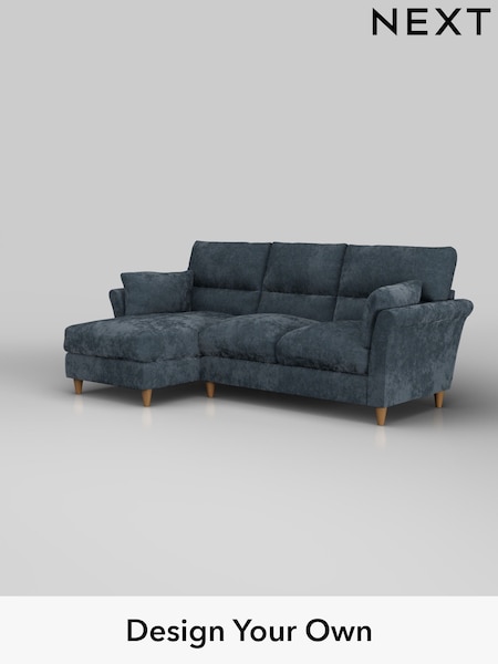 Distressed Velour/Midnight Blue Hartley Highback Relaxed Sit (W42994) | £1,950