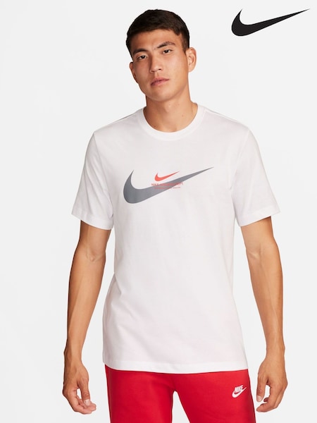 Nike White Mens 100% Cotton Graphic T-Shirt (W42995) | £23
