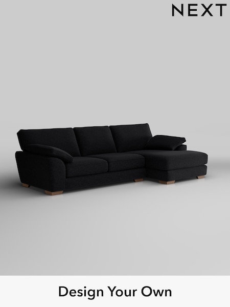 Fine Chenille Easy Clean/Black Stamford Grand Relaxed Sit (W42997) | £2,550