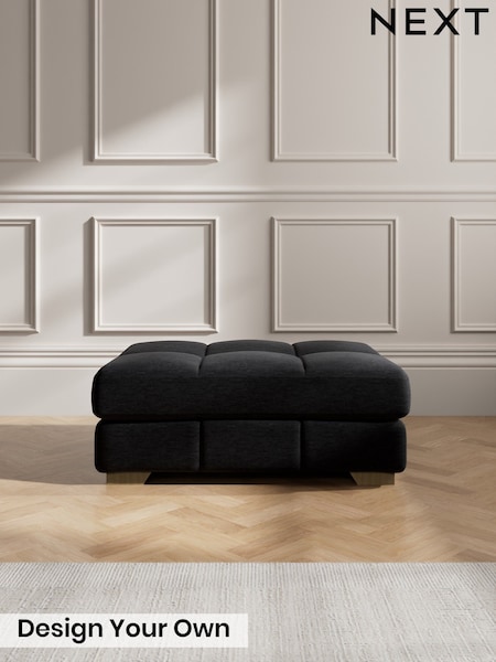 Fine Chenille Easy Clean/Black - Brooke Deep Sit