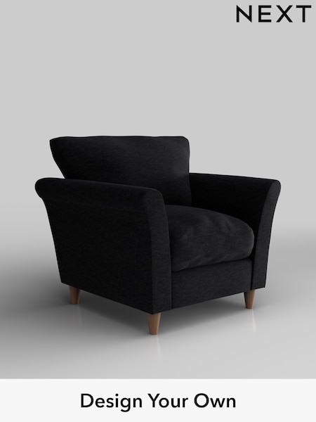 Fine Chenille Easy Clean/Black Hartley Relaxed Sit (W43004) | £825